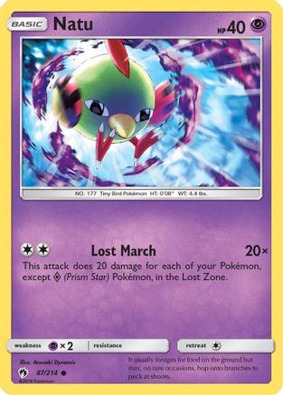 Natu (87) Reverse Holofoil - Lost Thunder
