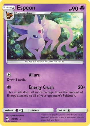Espeon (89) Reverse Holofoil - Lost Thunder