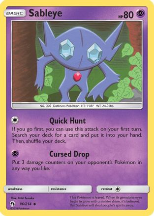 Sableye (96/214) [Sun & Moon: Lost Thunder] | Silver Goblin