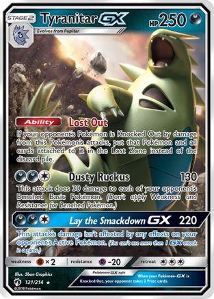 Tyranitar GX (121/214) [Sun & Moon: Lost Thunder] | Silver Goblin