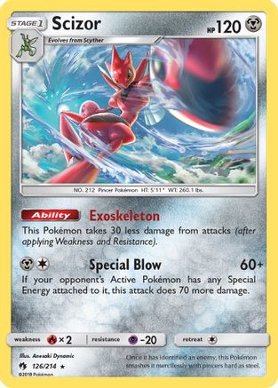 Scizor (126) Holofoil - SM  Lost Thunder
