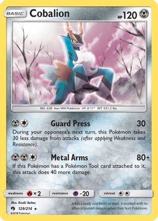 Cobalion (129) Reverse Holofoil - SM  Lost Thunder