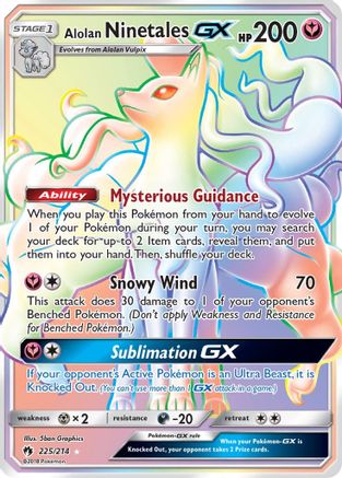 Alolan Ninetales GX (225/214) [Sun & Moon: Lost Thunder] | Silver Goblin