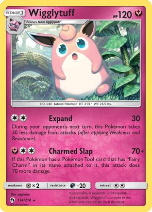 Wigglytuff (134) Reverse Holofoil - SM  Lost Thunder