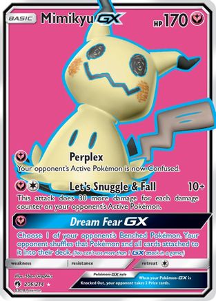 Mimikyu GX (206/214) [Sun & Moon: Lost Thunder] | Silver Goblin