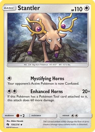 Stantler (156/214) [Sun & Moon: Lost Thunder] Reverse Holofoil