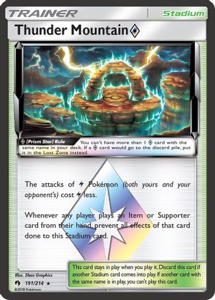 Thunder Mountain Prism Star (191) Holofoil - Lost Thunder