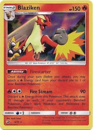 Blaziken - 6/70 (Dragon Majesty) (6) - Deck Exclusives