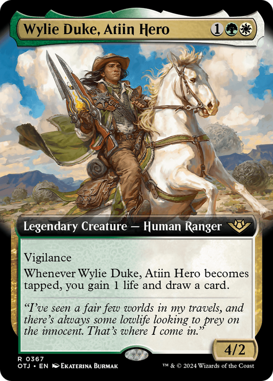 Wylie Duke, Atiin Hero (Extended Art) [Outlaws of Thunder Junction] Foil
