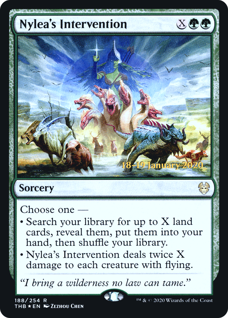 Nylea's Intervention (188s) Foil - Theros Beyond Death Promos