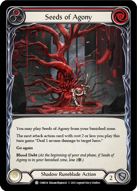 Seeds of Agony (Red) [CHN014] (Monarch Chane Blitz Deck) | Silver Goblin