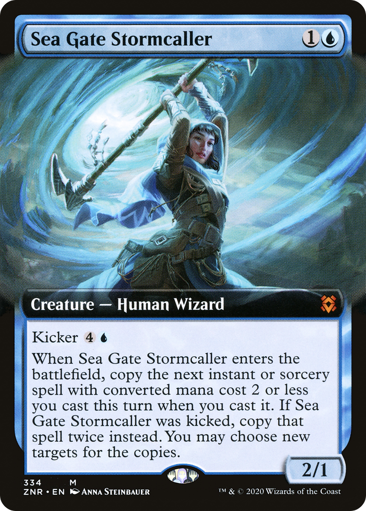 Sea Gate Stormcaller (Extended Art) [Zendikar Rising] Foil