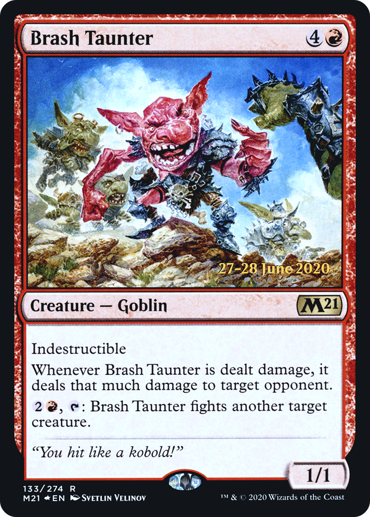 Brash Taunter [Core Set 2021 Prerelease Promos] | Silver Goblin