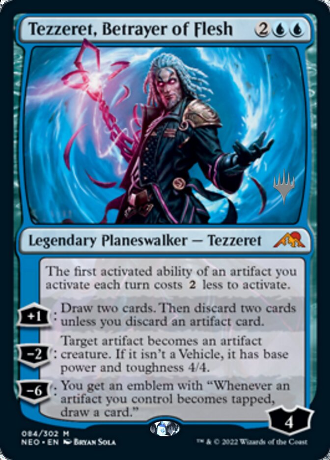 Tezzeret, Betrayer of Flesh (Promo Pack) [Kamigawa: Neon Dynasty Promos] | Silver Goblin