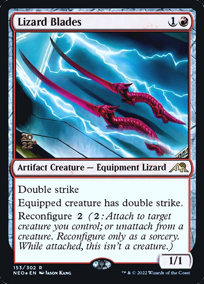 Lizard Blades [Kamigawa: Neon Dynasty Prerelease Promos] | Silver Goblin