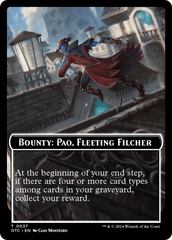 Bounty: Paq, Fleeting Filcher // Bounty Rules Double-Sided Token [Outlaws of Thunder Junction Commander Tokens] | Silver Goblin