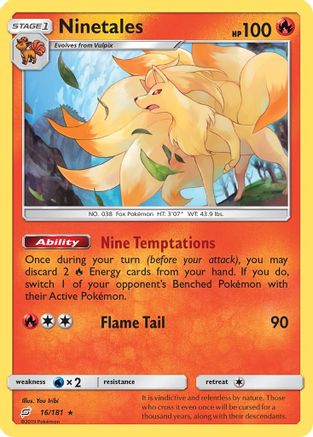 Ninetales (16) Reverse Holofoil - Team Up