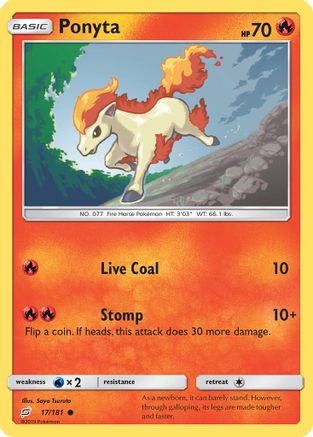 Ponyta (17/181) [Sun & Moon: Team Up] | Silver Goblin