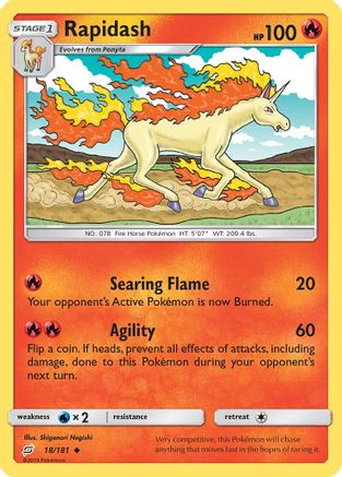 Rapidash (18/181) [Sun & Moon: Team Up] | Silver Goblin