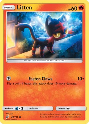 Litten (20) Reverse Holofoil - SM  Team Up