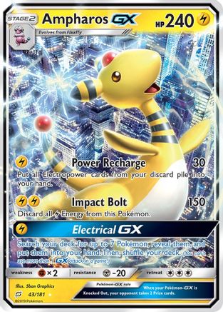 Ampharos GX (43/181) [Sun & Moon: Team Up] | Silver Goblin