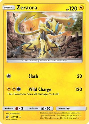 Zeraora (52/181) [Sun & Moon: Team Up] Reverse Holofoil
