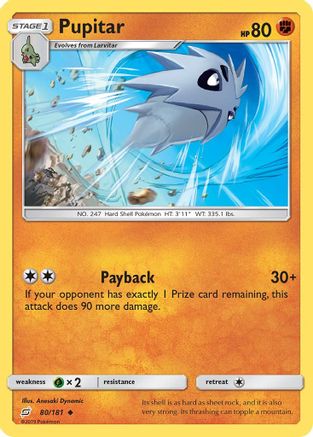 Pupitar (80/181) [Sun & Moon: Team Up] | Silver Goblin