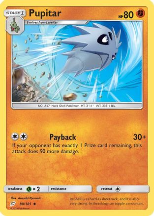 Pupitar (80) Reverse Holofoil - Team Up