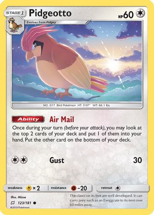 Pidgeotto (123) Reverse Holofoil - Team Up