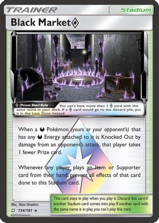 Black Market (134/181) (Prism Star) [Sun & Moon: Team Up] | Silver Goblin