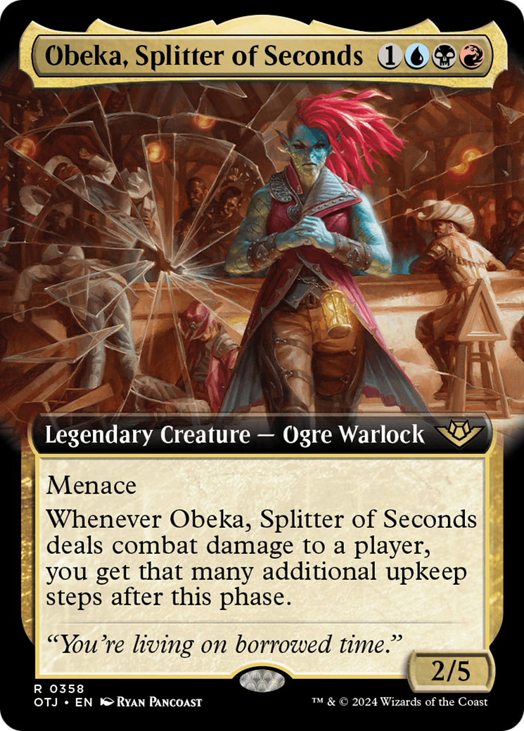 Obeka, Splitter of Seconds (Extended Art) [Outlaws of Thunder Junction] Foil