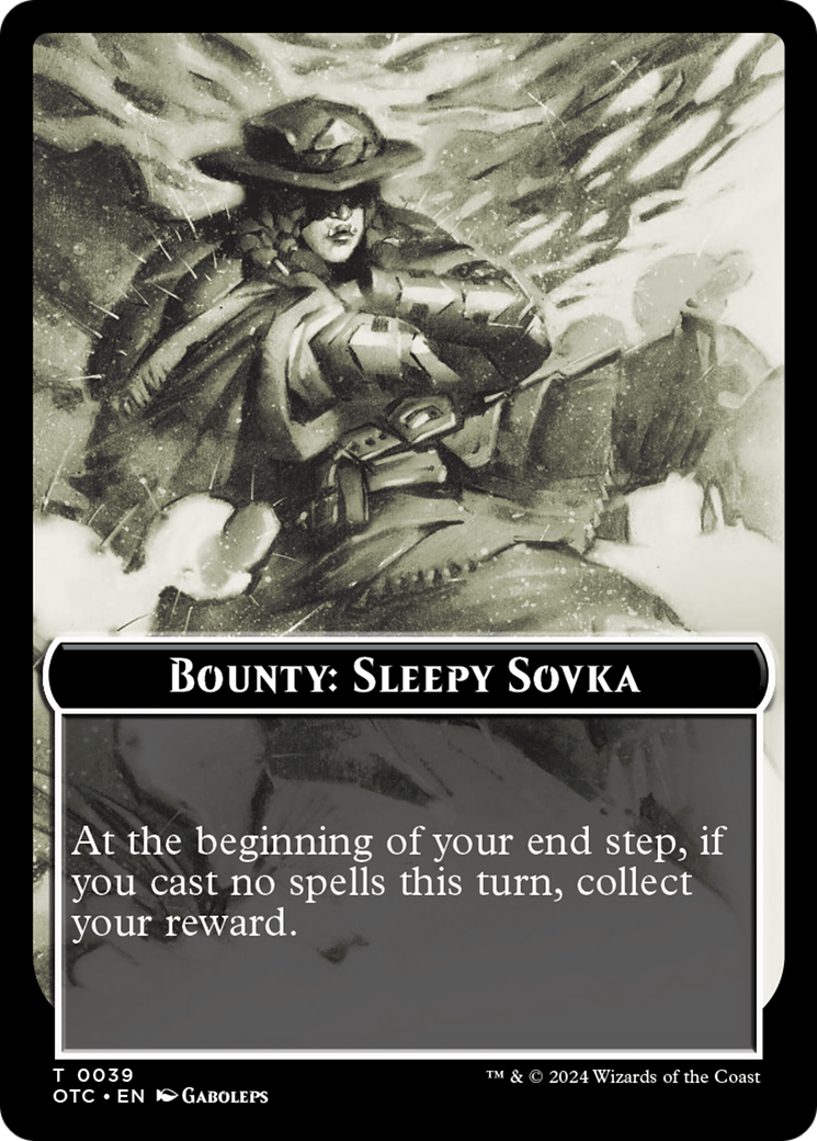 Bounty: Sleepy Sovka // Bounty Rules Double-Sided Token [Outlaws of Thunder Junction Commander Tokens] | Silver Goblin