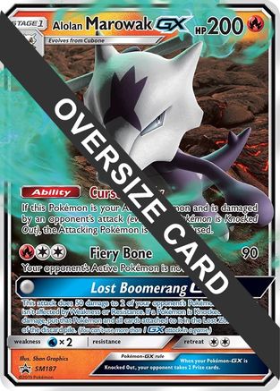 Alolan Marowak GX (SM187) (Jumbo Card) [Sun & Moon: Black Star Promos] | Silver Goblin