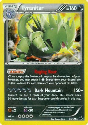 Tyranitar (56/124) (Cosmos Holo) [XY: Fates Collide] | Silver Goblin