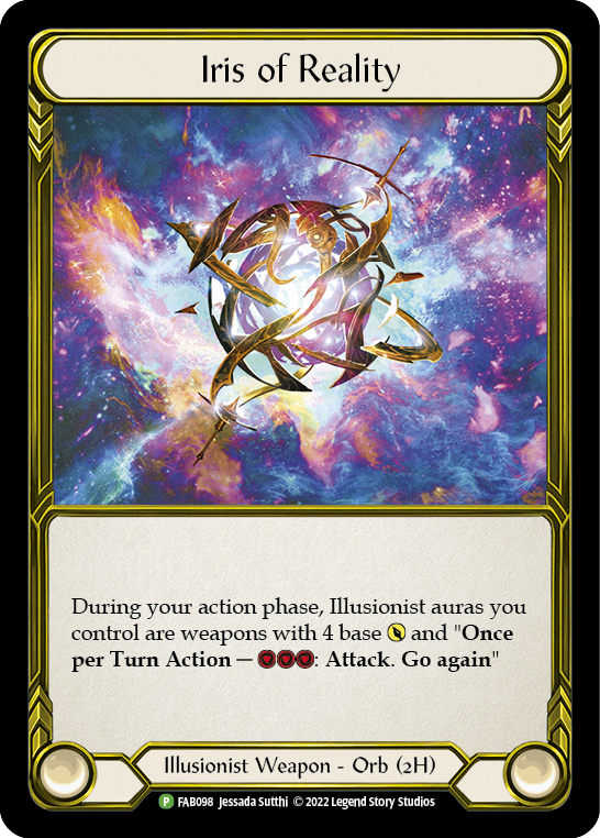 Iris of Reality (Golden) [FAB098] (Promo)  Cold Foil | Silver Goblin