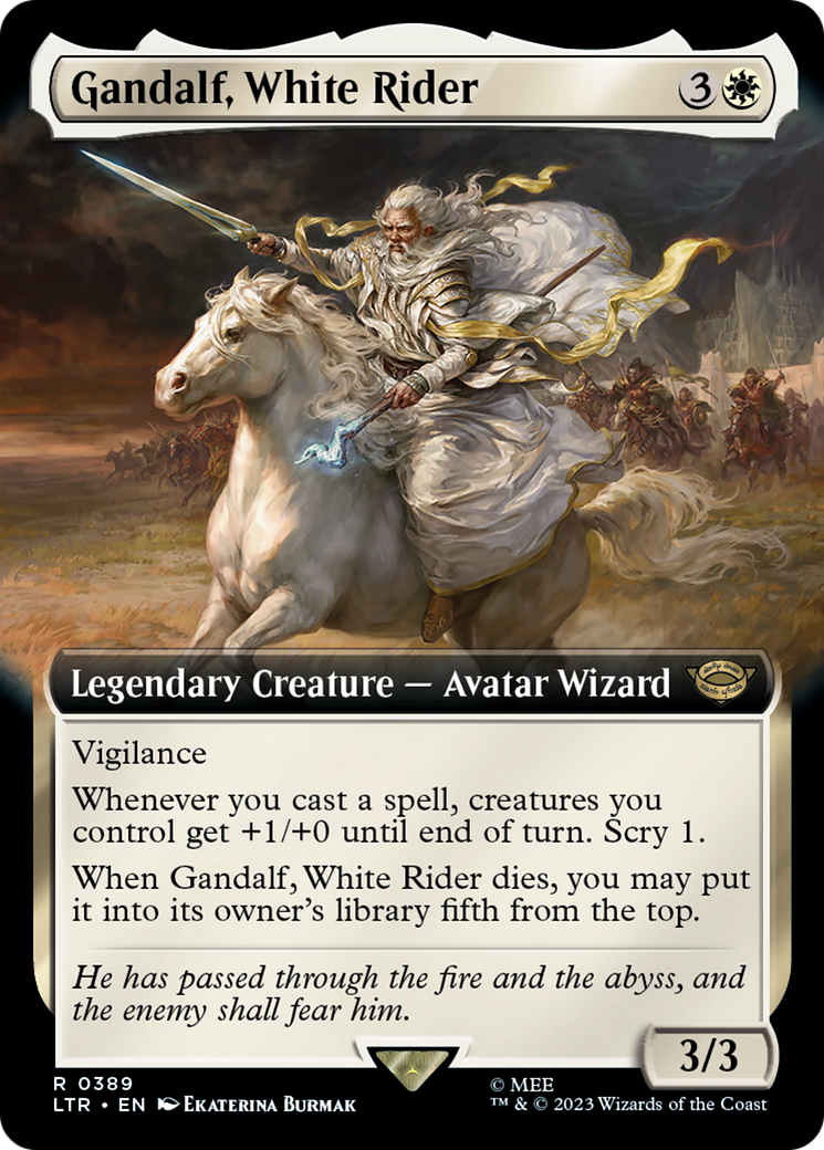 Gandalf, White Rider (Extended Art) [The Lord of the Rings: Tales of Middle-Earth] Foil