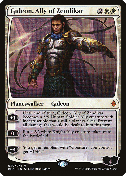 Gideon, Ally of Zendikar [Battle for Zendikar] Foil