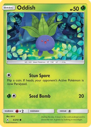 Oddish (5) Reverse Holofoil - Unbroken Bonds