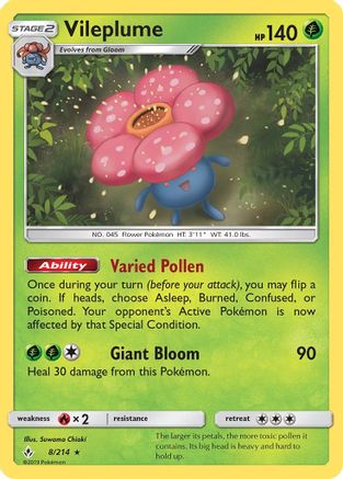 Vileplume (8) Reverse Holofoil - Unbroken Bonds