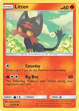 Litten (27/214) [Sun & Moon: Unbroken Bonds] | Silver Goblin