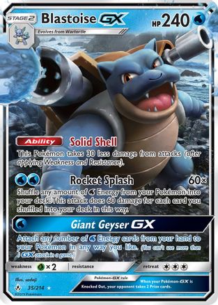 Blastoise GX (35) Holofoil - Unbroken Bonds