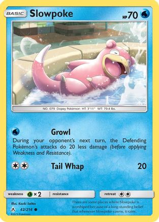 Slowpoke (42/214) [Sun & Moon: Unbroken Bonds] | Silver Goblin