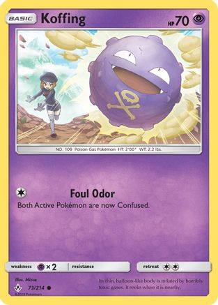 Koffing (73/214) [Sun & Moon: Unbroken Bonds] | Silver Goblin