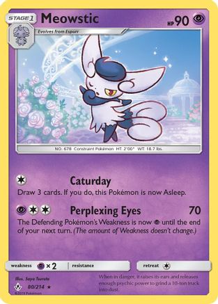 Meowstic (80/214) [Sun & Moon: Unbroken Bonds] | Silver Goblin