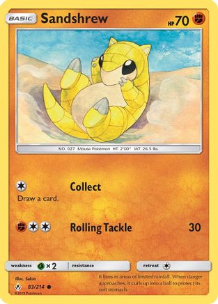 Sandshrew (83) Reverse Holofoil - Unbroken Bonds
