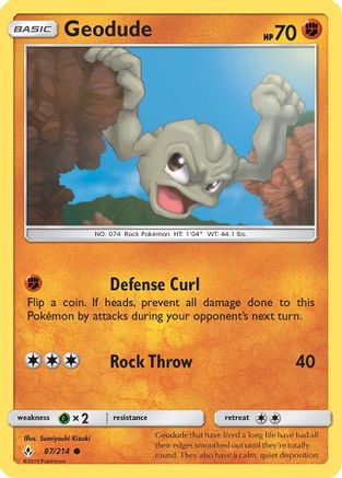 Geodude (87) Reverse Holofoil - Unbroken Bonds