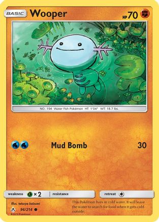 Wooper (96) Reverse Holofoil - Unbroken Bonds
