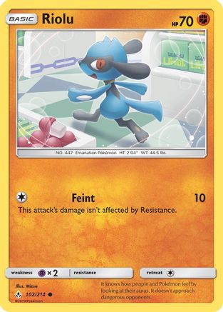 Riolu (102) Reverse Holofoil - Unbroken Bonds