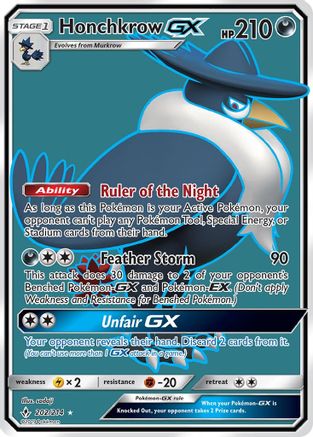 Honchkrow GX (202/214) [Sun & Moon: Unbroken Bonds] | Silver Goblin