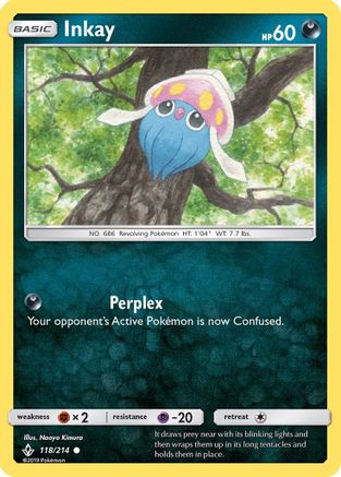 Inkay (118/214) [Sun & Moon: Unbroken Bonds] Reverse Holofoil